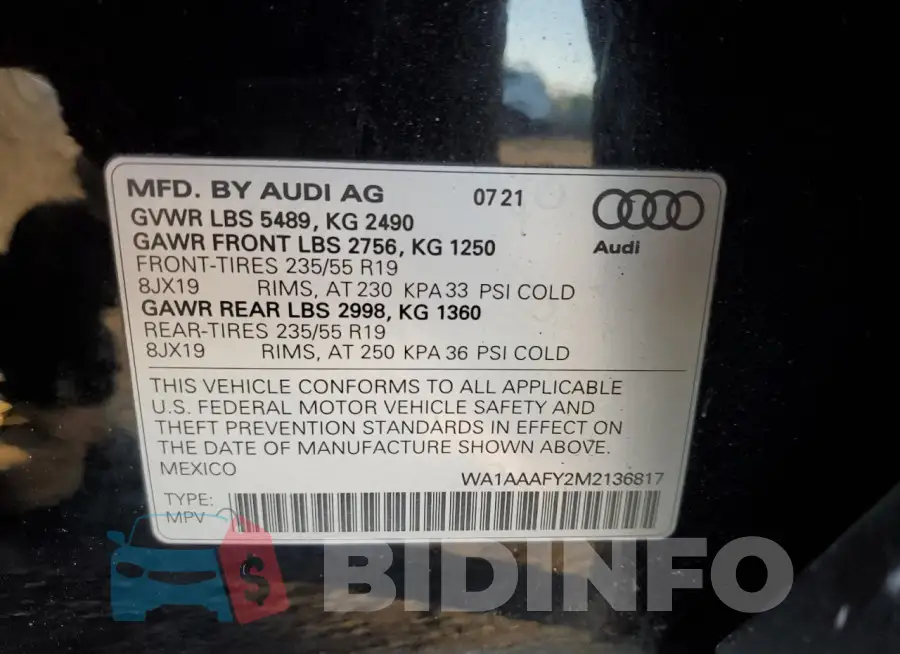 WA1AAAFY2M2136817 Photo# 13