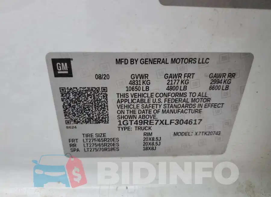 1GT49RE7XLF304617 Photo# 13