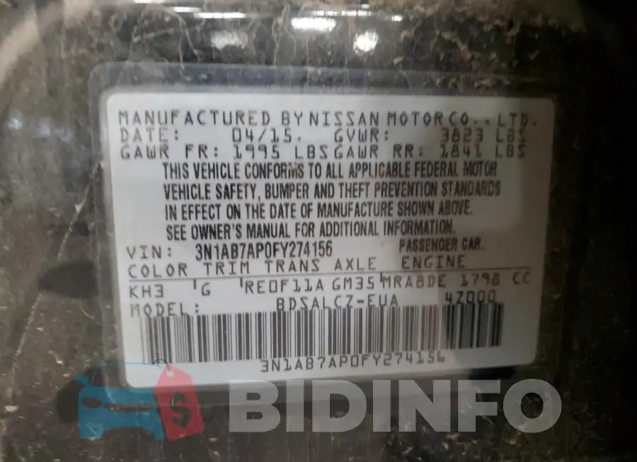 3N1AB7AP0FY274156 Photo# 12