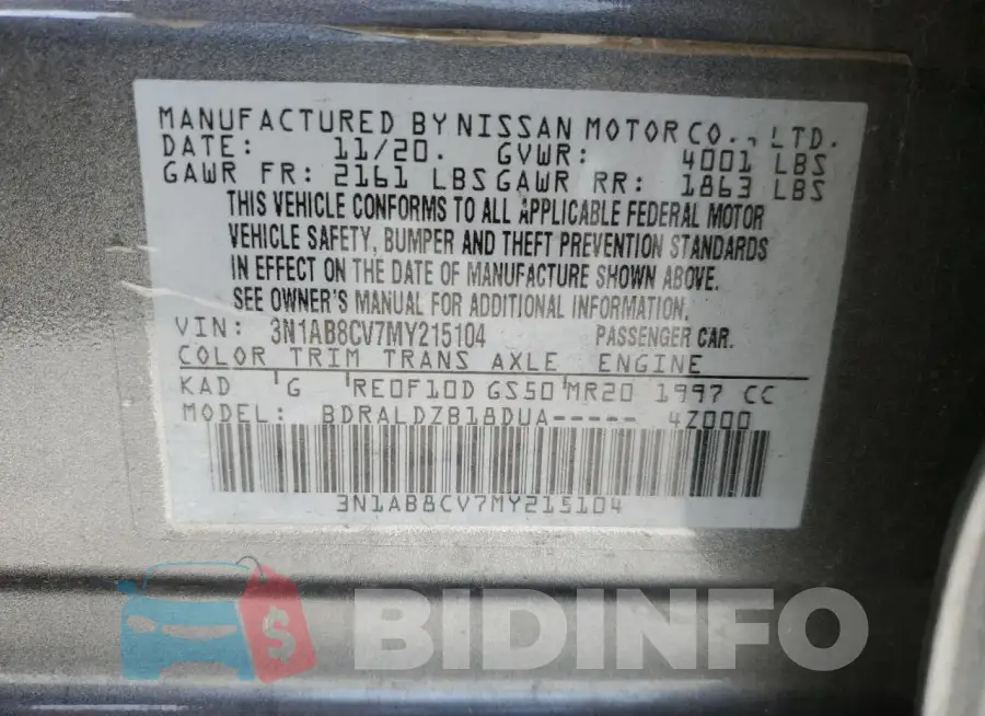 3N1AB8CV7MY215104 Photo# 12