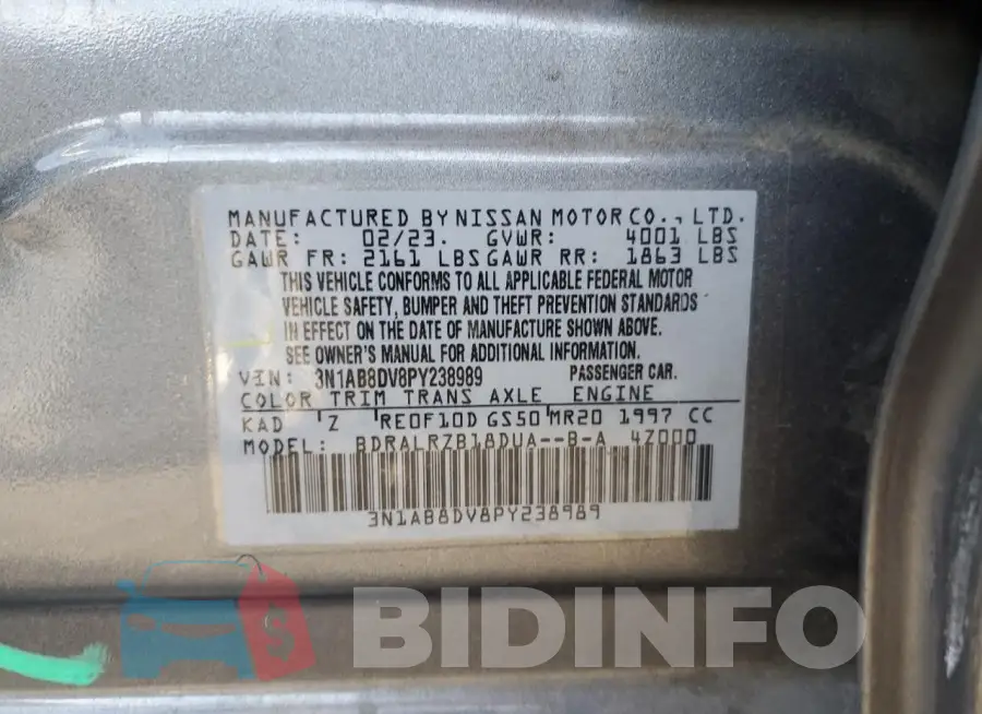 3N1AB8DV8PY238989 Photo# 12
