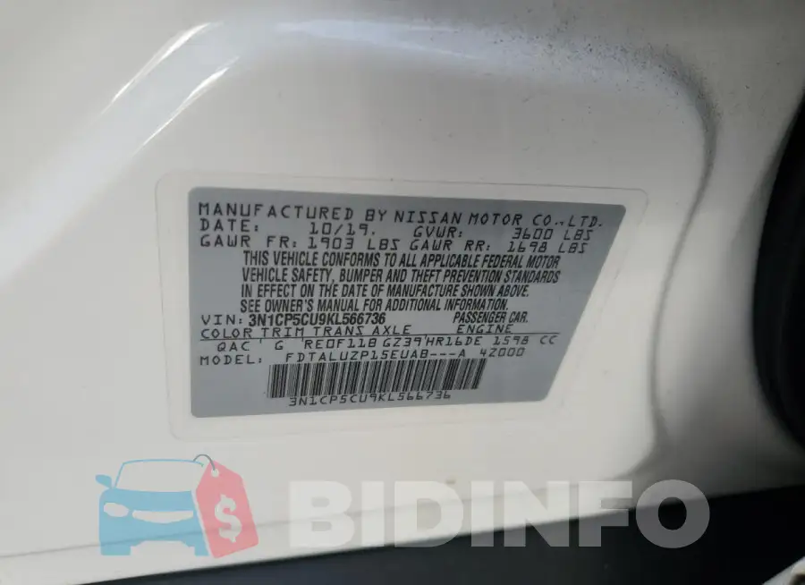 3N1CP5CU9KL566736 Photo# 12