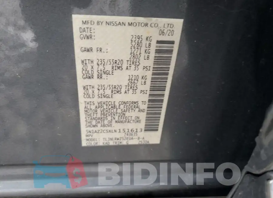 5N1AZ2CSXLN151613 Photo# 14