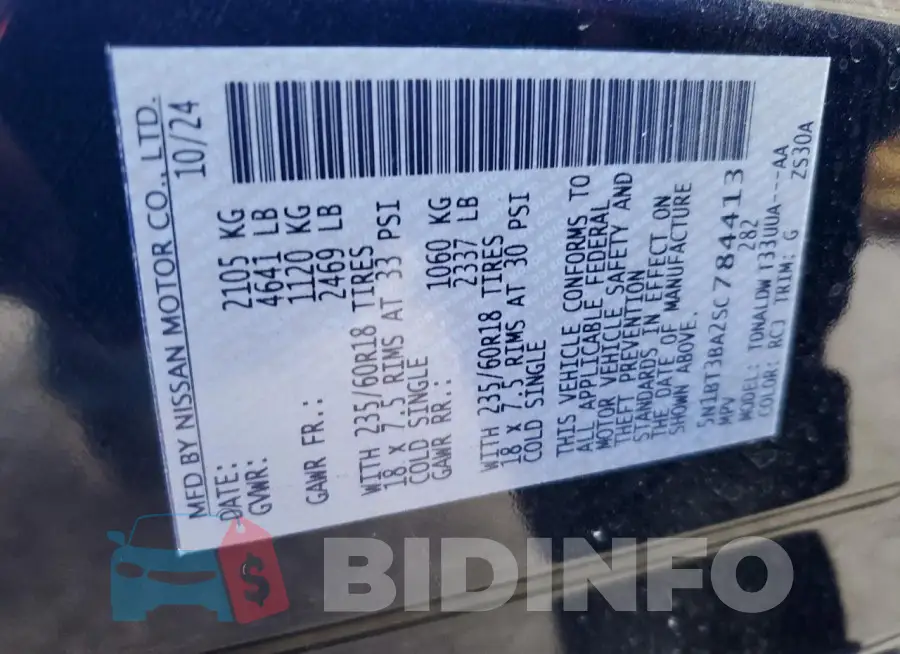 5N1BT3BA2SC784413 Photo# 13