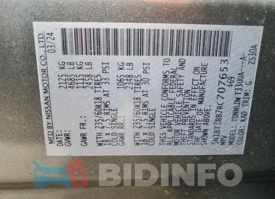 5N1BT3BB7RC707653 Photo# 13