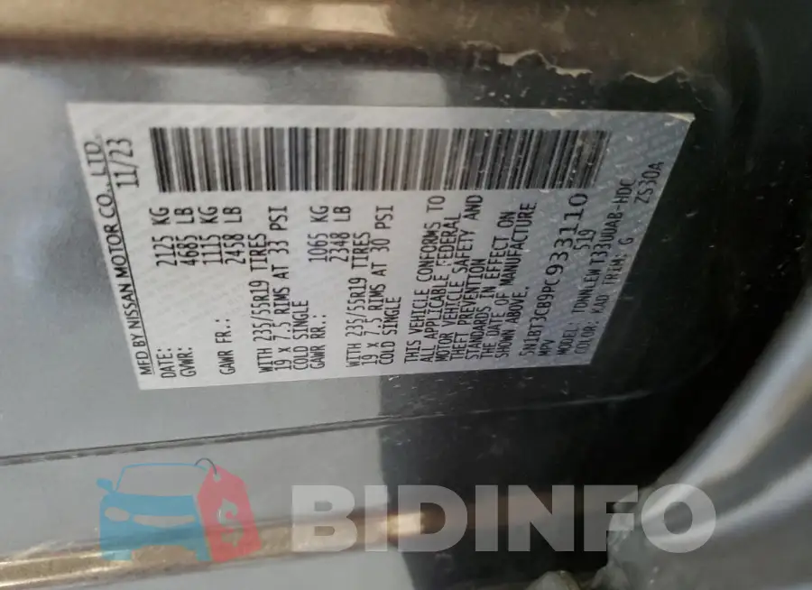 5N1BT3CB9PC933110 Photo# 13