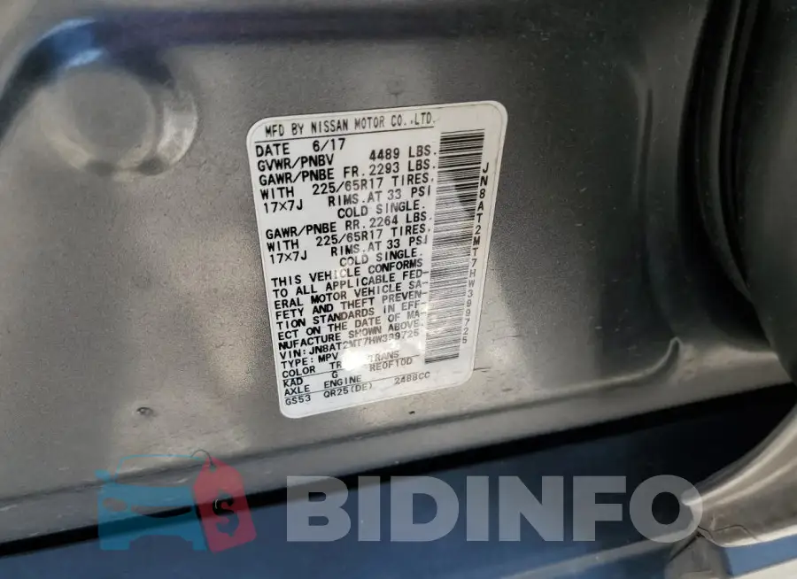 JN8AT2MT7HW399725 Photo# 13