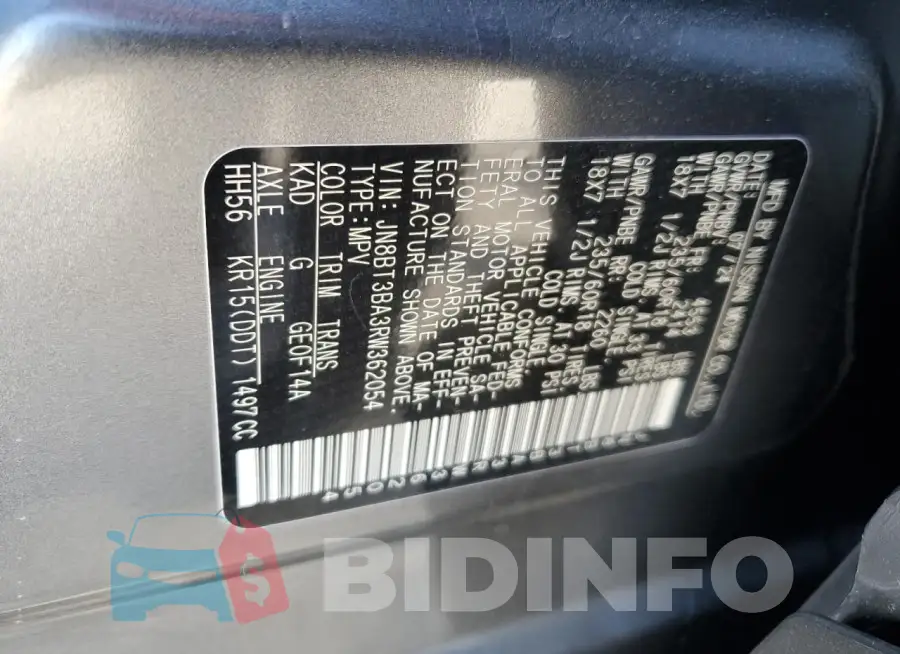 JN8BT3BA3RW362054 Photo# 13