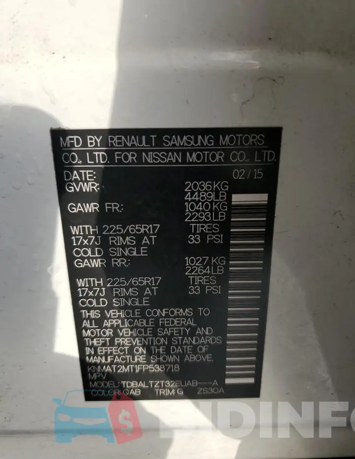 KNMAT2MT1FP538718 Photo# 13