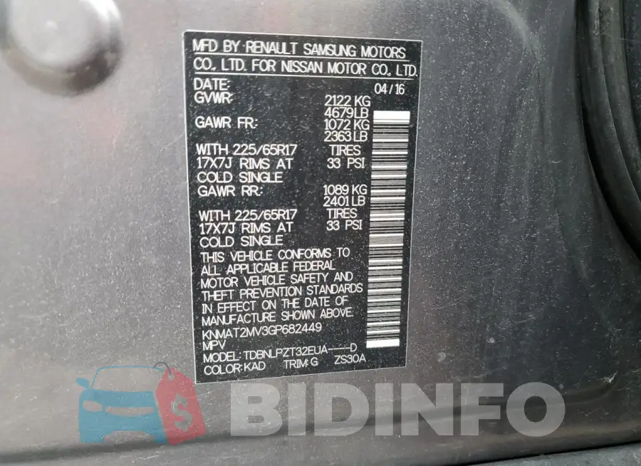 KNMAT2MV3GP682449 Photo# 13