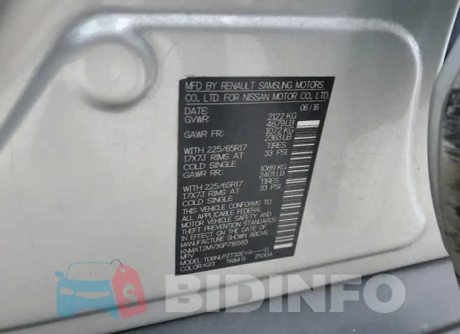 KNMAT2MV3GP716583 Photo# 13