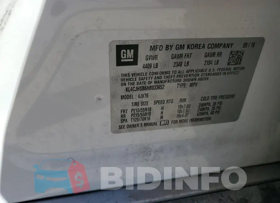 KL4CJHSB6HB033652 Photo# 13