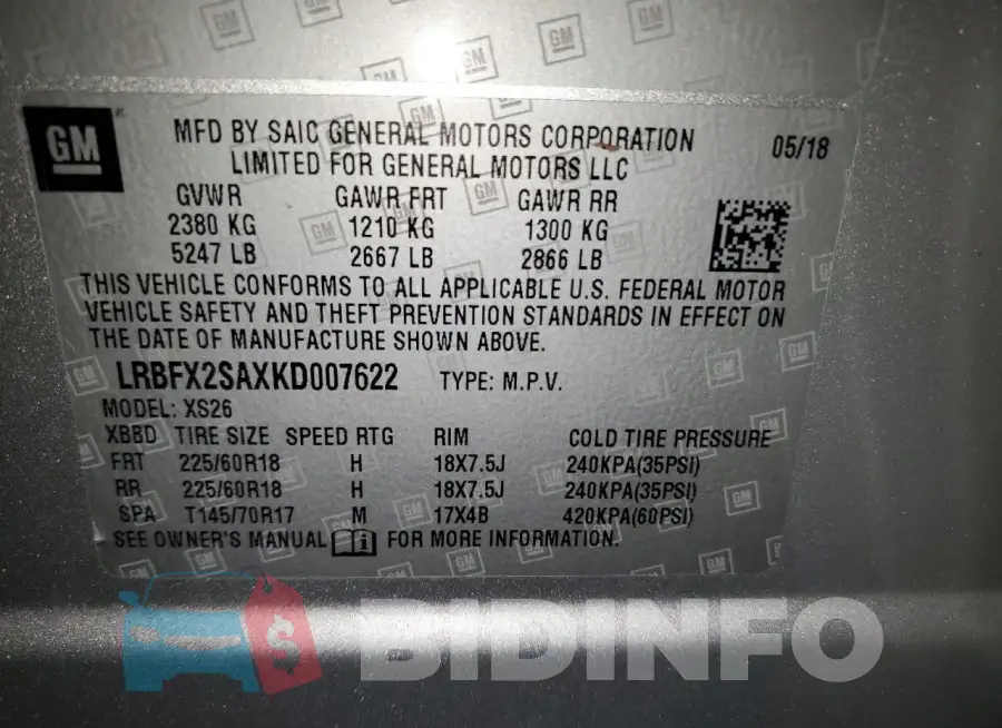 LRBFX2SAXKD007622 Photo# 14