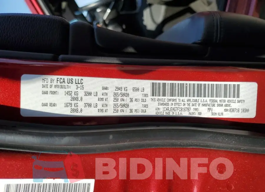 1C4RJEAG7FC816787 Photo# 14