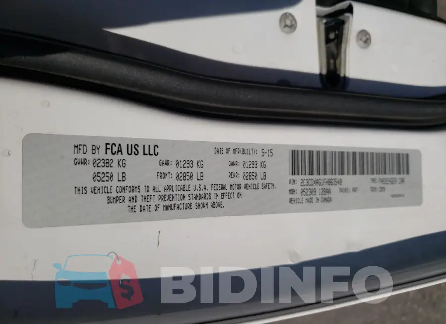 2C3CDXAG1FH863548 Photo# 12
