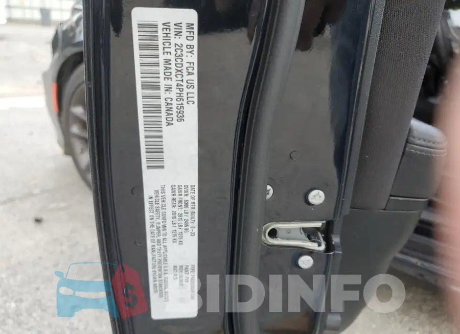 2C3CDXCT4PH615936 Photo# 13