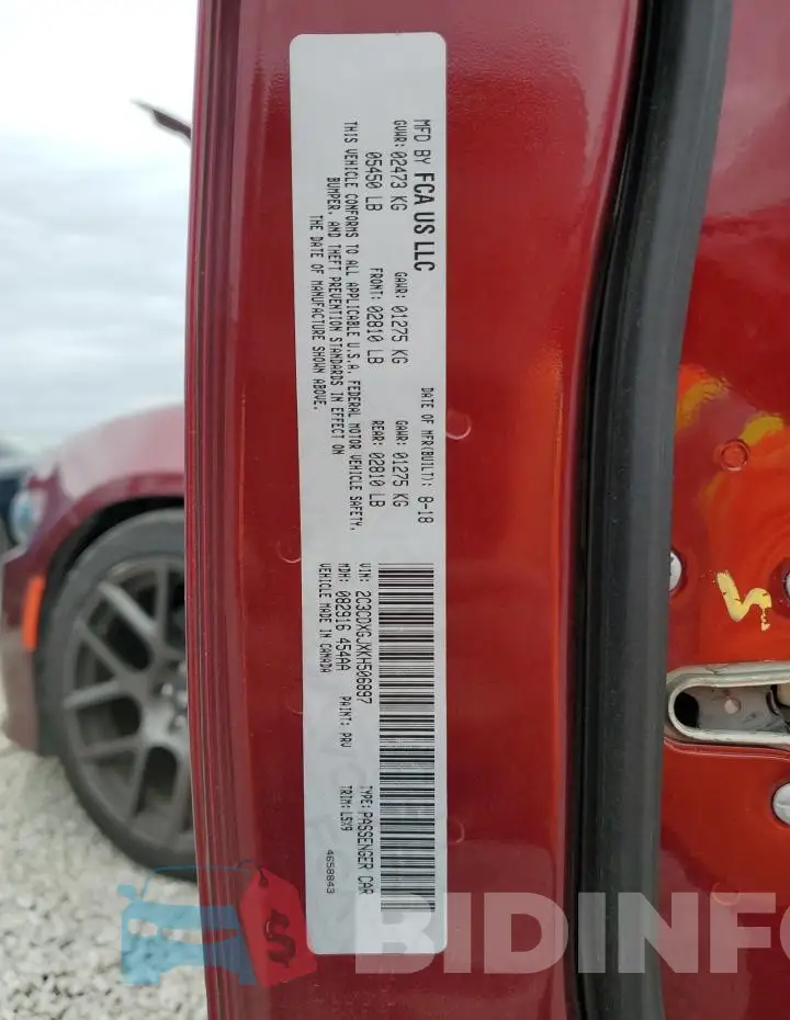 2C3CDXGJXKH506897 Photo# 12