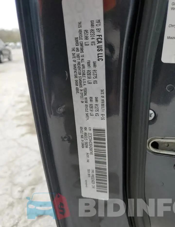 2C3CDXHG3GH280745 Photo# 12