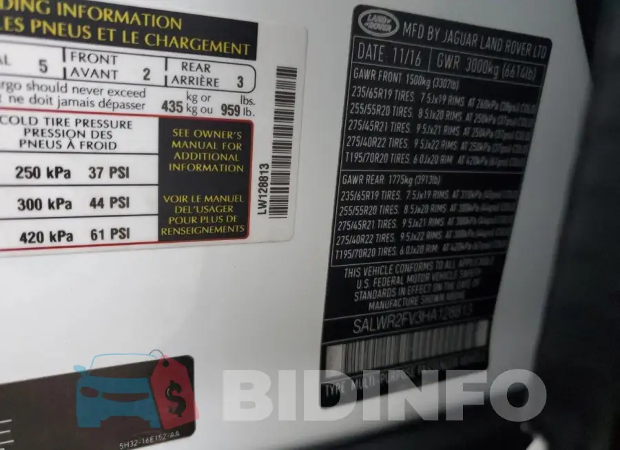 SALWR2FV3HA128813 Photo# 13