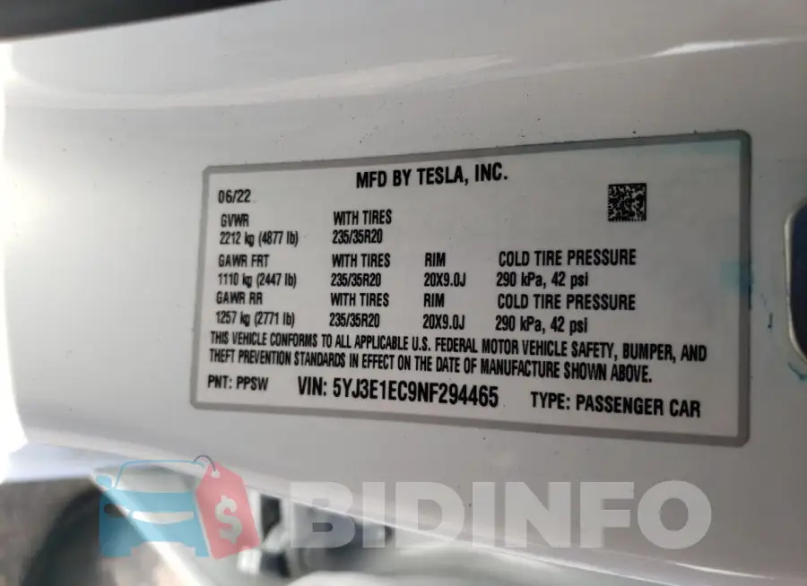 5YJ3E1EC9NF294465 Photo# 12
