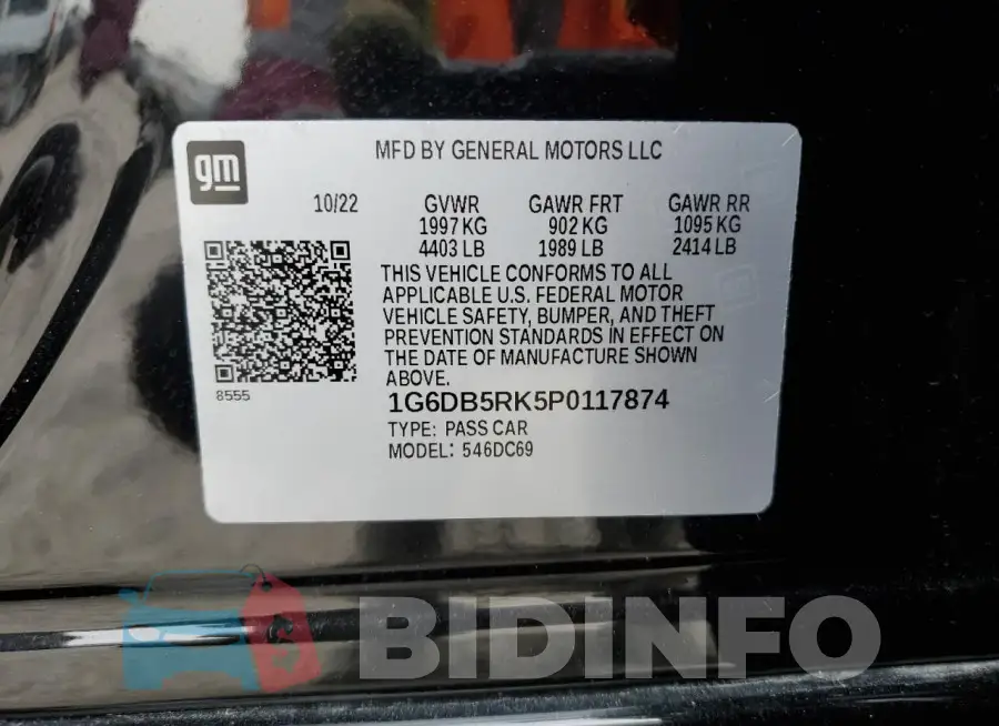 1G6DB5RK5P0117874 Photo# 12