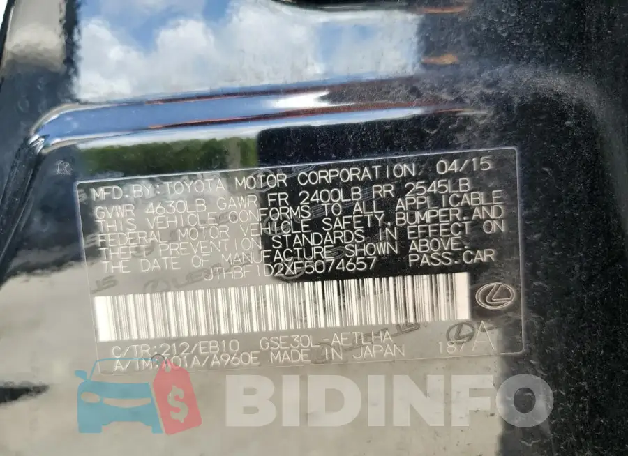 JTHBF1D2XF5074657 Photo# 12