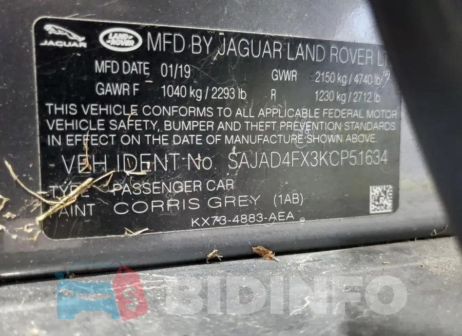 SAJAD4FX3KCP51634 Photo# 12
