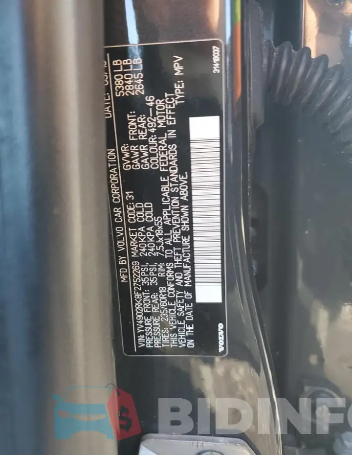 YV4902RK8F2752269 Photo# 13