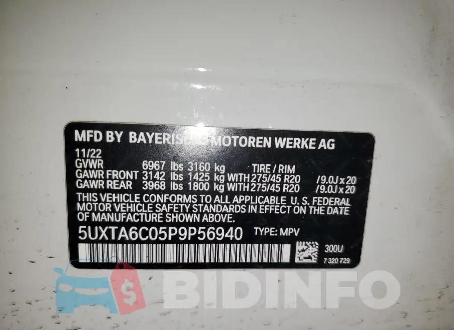 5UXTA6C05P9P56940 Photo# 14