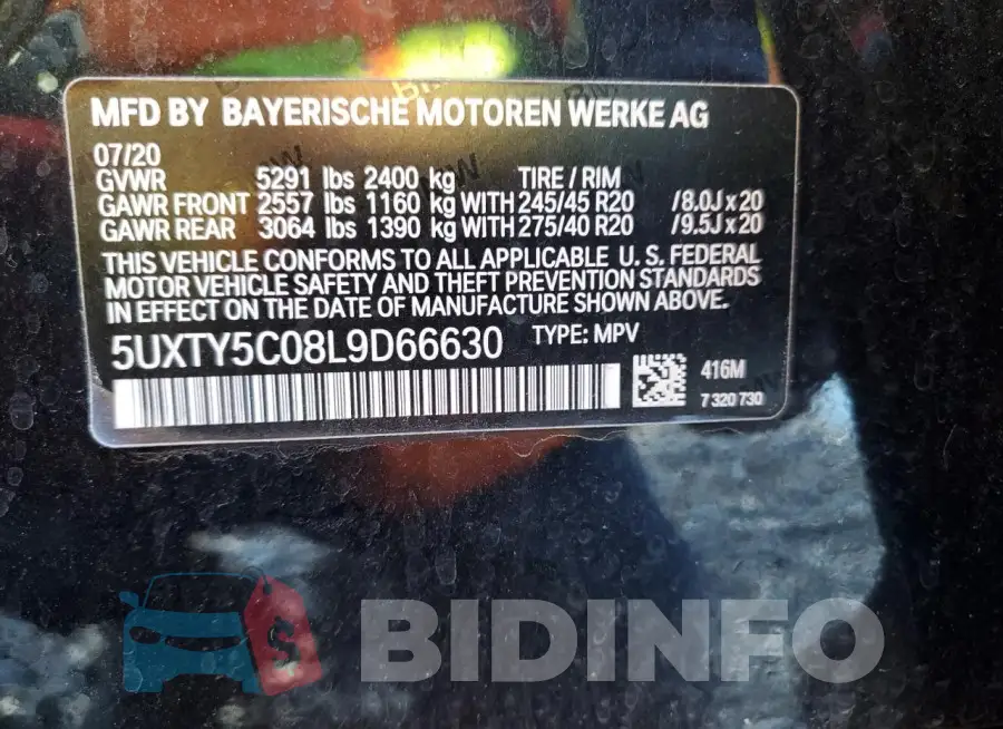 5UXTY5C08L9D66630 Photo# 13