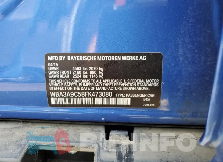 WBA3A9C58FK473080 Photo# 12