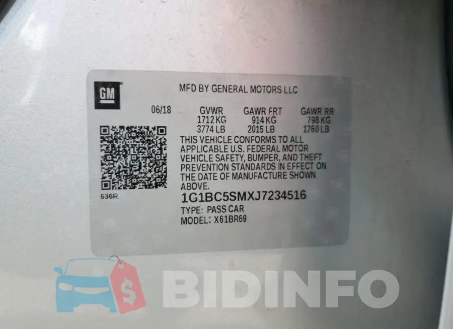1G1BC5SMXJ7234516 Photo# 12