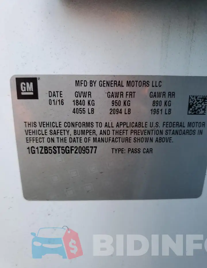 1G1ZB5ST5GF209577 Photo# 12