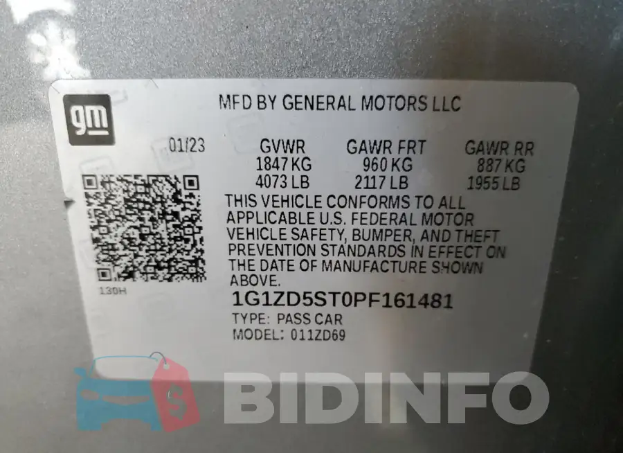 1G1ZD5ST0PF161481 Photo# 12