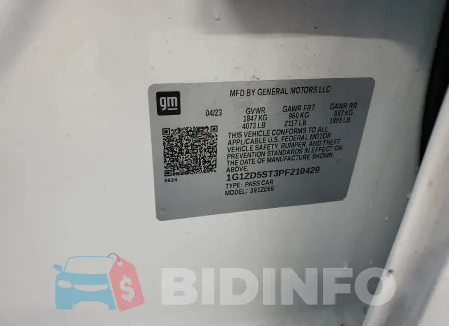 1G1ZD5ST3PF210429 Photo# 12
