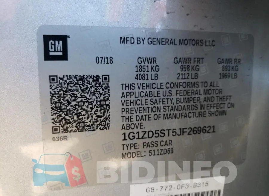 1G1ZD5ST5JF269621 Photo# 13