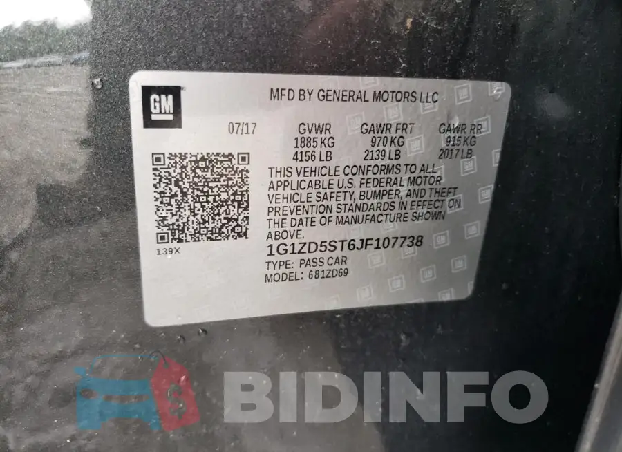 1G1ZD5ST6JF107738 Photo# 12