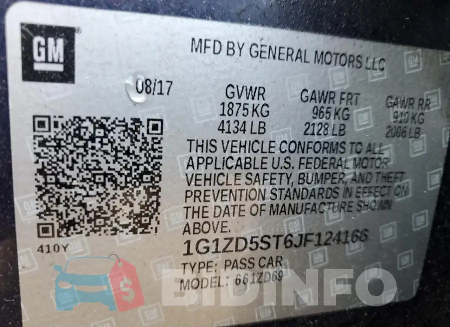 1G1ZD5ST6JF124166 Photo# 12