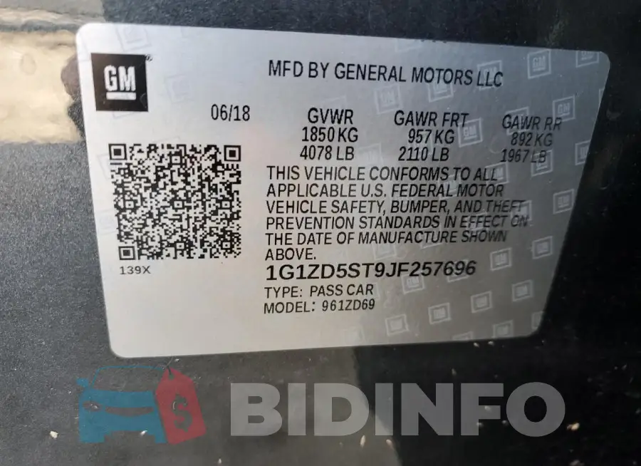 1G1ZD5ST9JF257696 Photo# 13