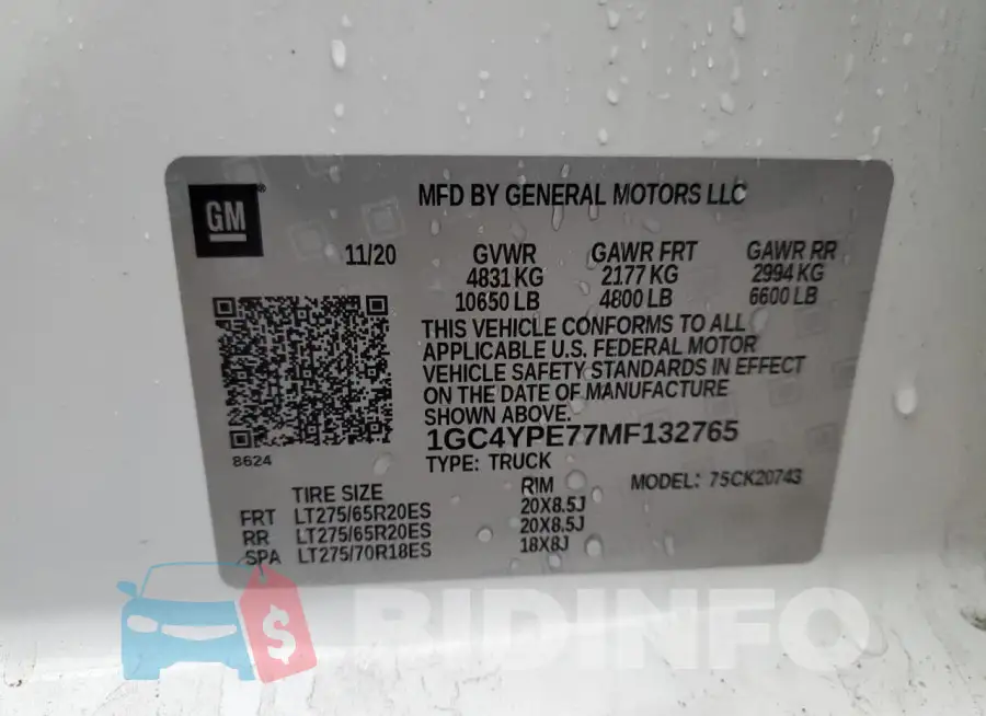 1GC4YPE77MF132765 Photo# 12