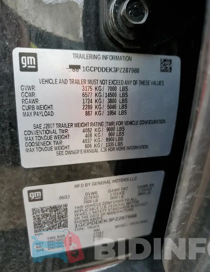 1GCPDDEK3PZ287988 Photo# 12