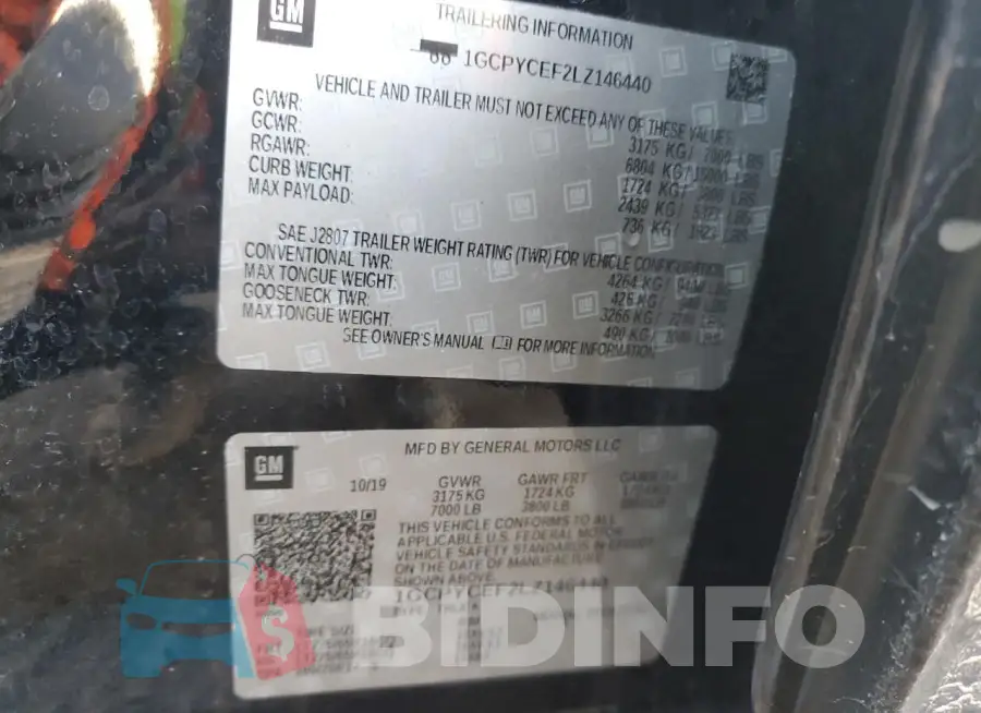1GCPYCEF2LZ146440 Photo# 12
