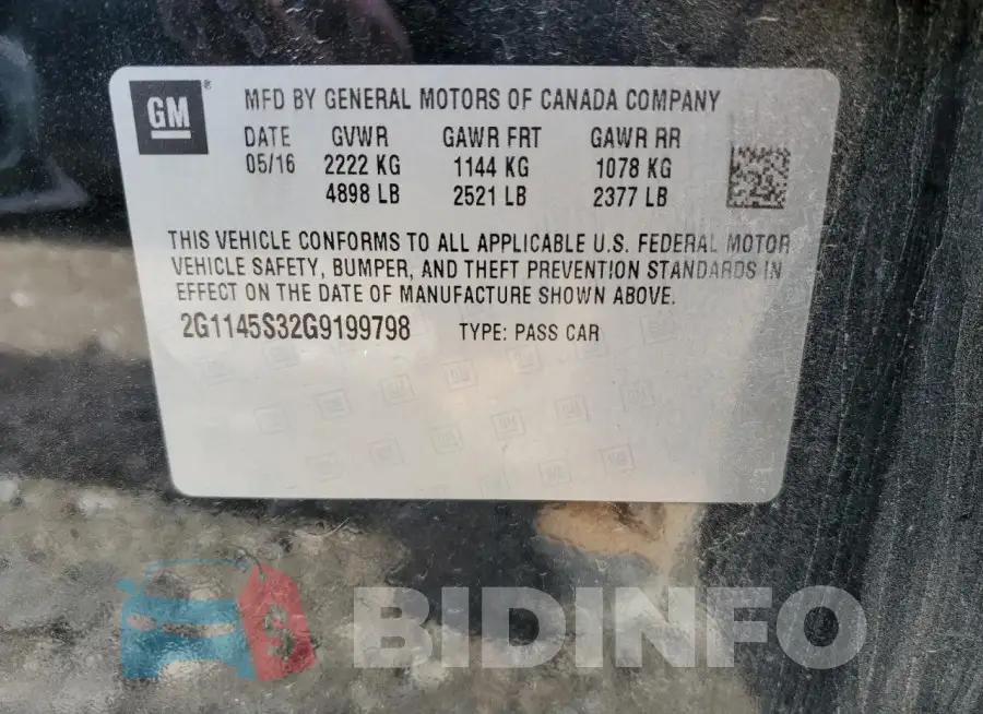 2G1145S32G9199798 Photo# 12