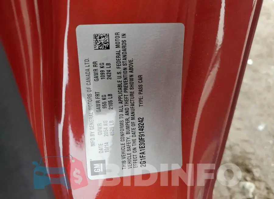 2G1FA1E30F9149242 Photo# 12