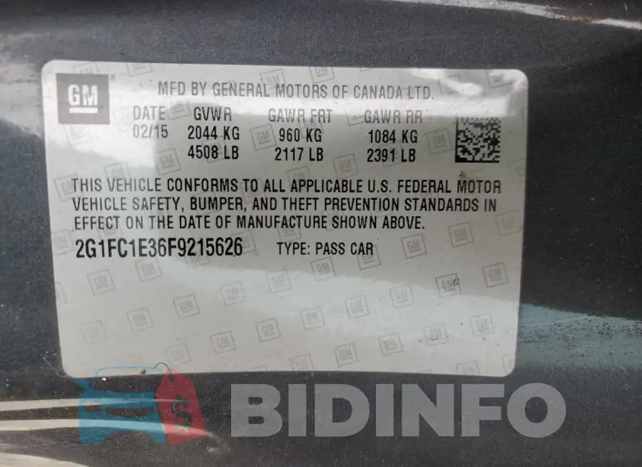 2G1FC1E36F9215626 Photo# 13