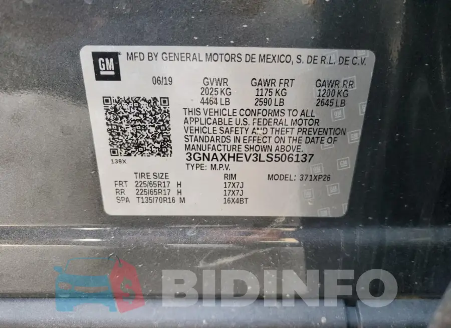 3GNAXHEV3LS506137 Photo# 12