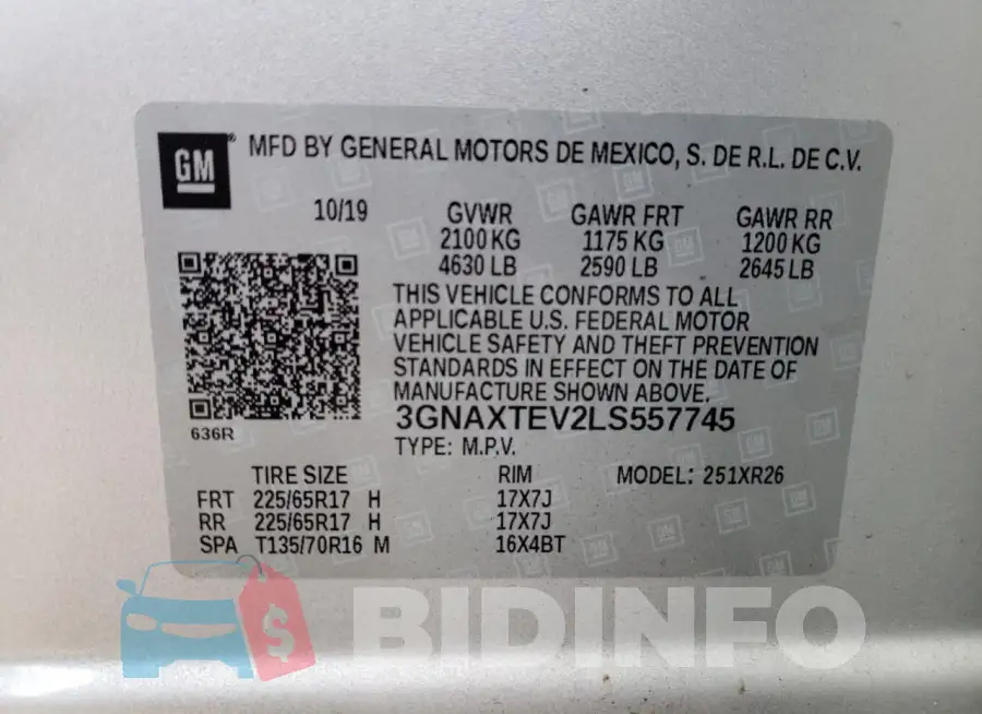 3GNAXTEV2LS557745 Photo# 13