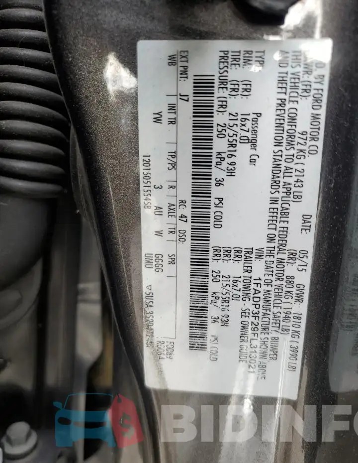 1FADP3F29FL313021 Photo# 12