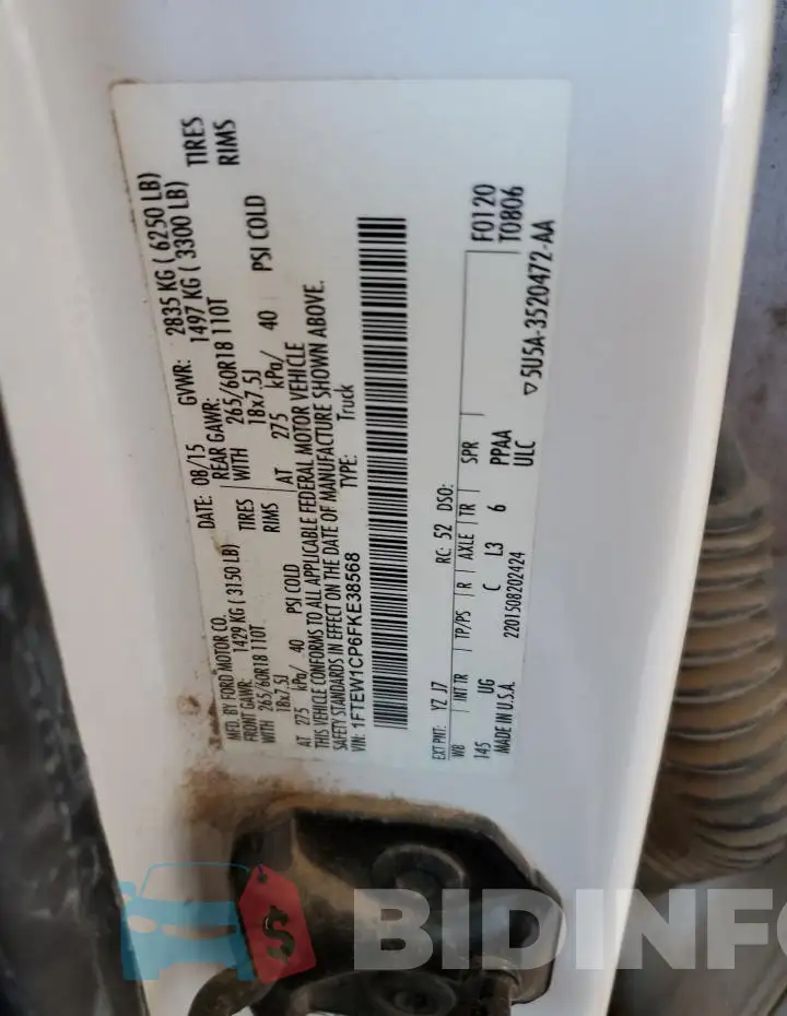 1FTEW1CP6FKE38568 Photo# 13