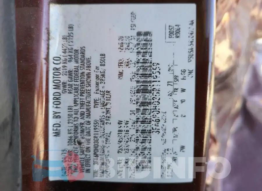 3FA6P0HD3GR119559 Photo# 12